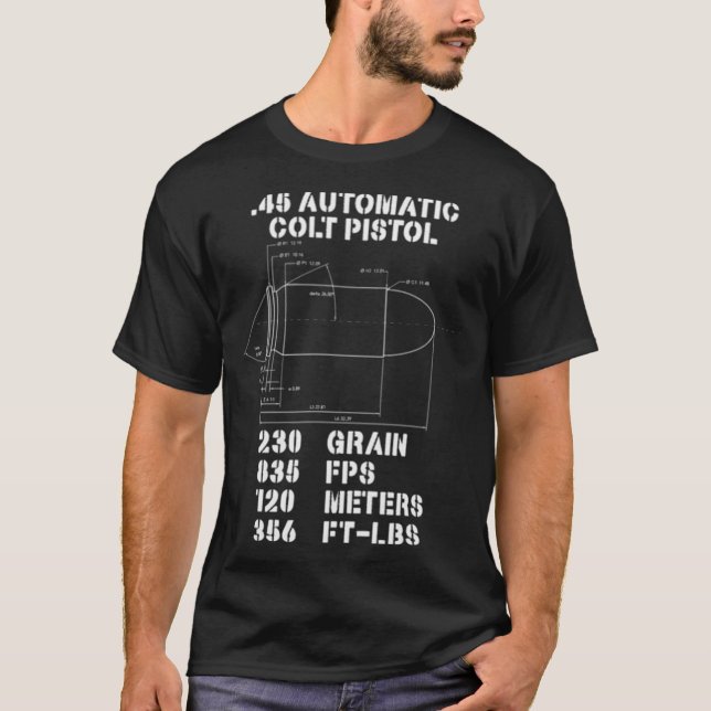T-shirt 45 Dimensions ACP (Devant)