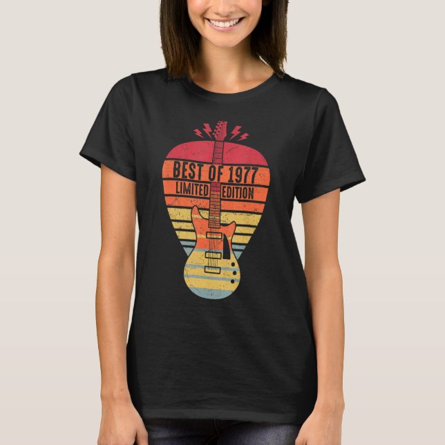 T-shirt 45 Years Old Birthday Best Of 1977 (Devant)