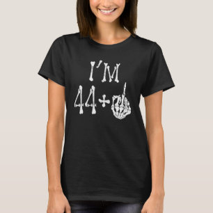 T-shirt 45e anniversaire 44 plus 1 Skeleton Hand Graphic F