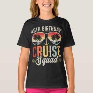T-shirt 45E Anniversaire Cruise Squad Famille Correspondan