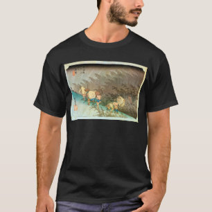 T-shirt 46. 庄 野 宿, 広 Shōno-juku, Hiroshige, Ukiyo-e, 重