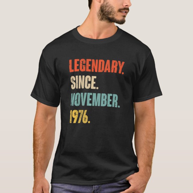 T-shirt 46 ans 46e anniversaire Légendaire depuis novembre (Devant)
