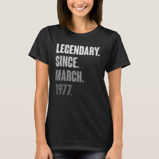 T-shirt 46 Ans Vintage 1977 Anniversaire 46 Mars Déco
