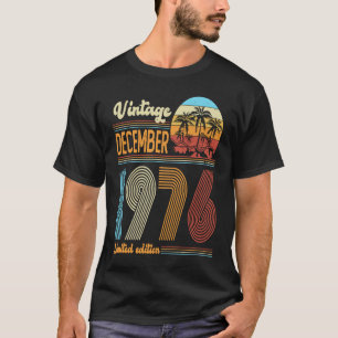 T-shirt 47 Anniversaire Vintage Décembre 1976 Femmes