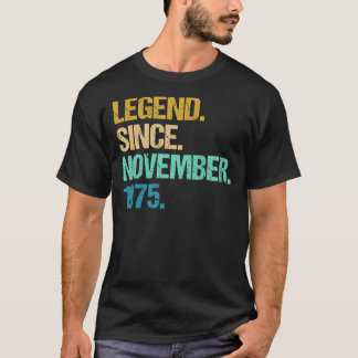 T-shirt 47 Ans Awesome Depuis Novembre 1975 47th Bir