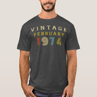 T-shirt 47 Ans Cadeau Cadeau Vintage 1974 Février