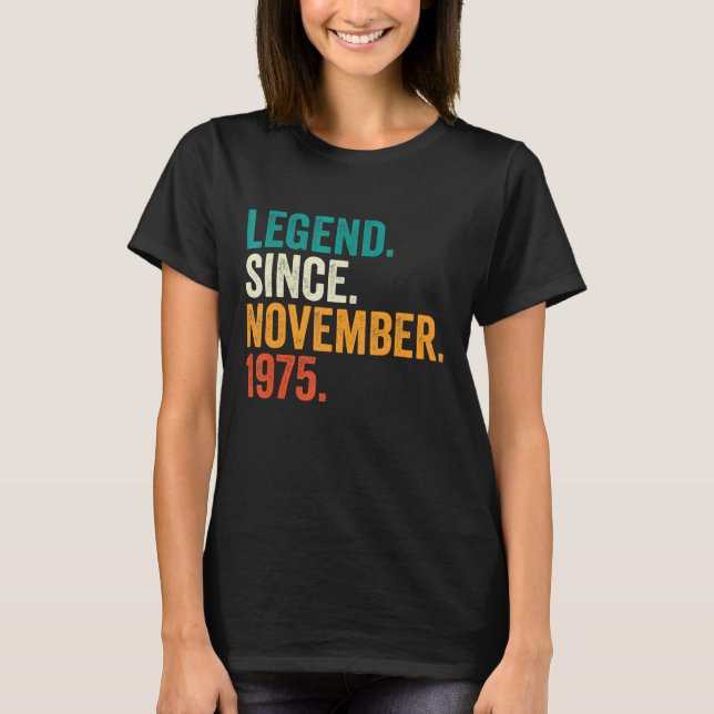 T-shirt 47 Ans Légende depuis novembre 1975 47e Birt (Devant)