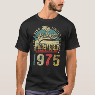 T-shirt 47 Ans Vintage Novembre 1975 47e Anniversaire M