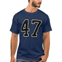 47 Jersey Uniforme Varsity Sports Numéro, 47ème 