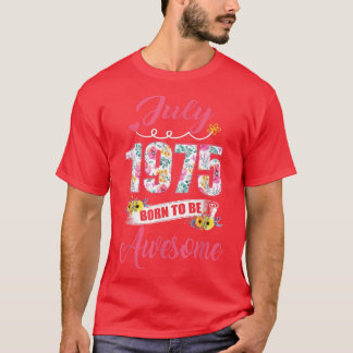 T-shirt 47e anniversaire cadeau floral pour les femmes née
