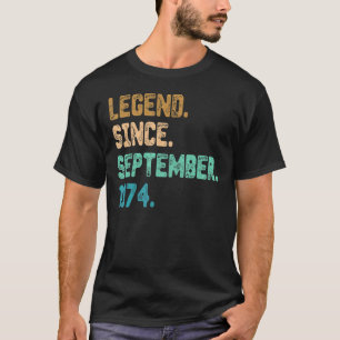 T-shirt 48 Ancienne légende depuis septembre 1974 48e nais