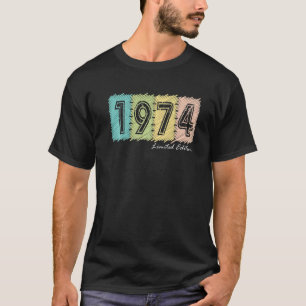 T-shirt 48e anniversaire Dames Mens 48 ans 1974 8