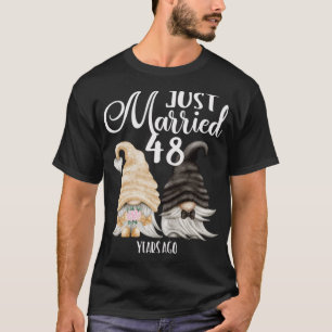 T-shirt 48e anniversaire de mariage  Juste mariés depuis 4