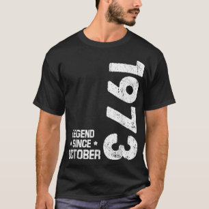 T-shirt 49 Ans Cadeaux Légende Depuis Octobre 1973 49e