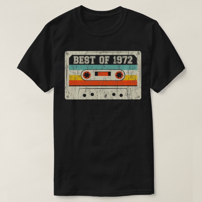 T-shirt 49e Anniversaire Cadeaux Retro Meilleur De 1972 Ca (Design devant)