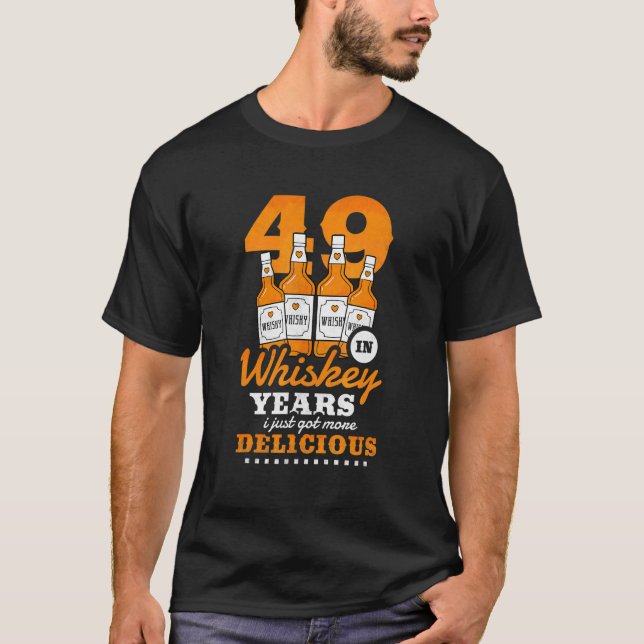 T-shirt 49e Anniversaire En Whiskey Années Je Viens D'Avoi (Devant)