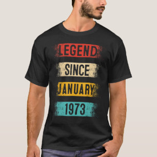 T-shirt 49e anniversaire Retro Légende Vintage depuis janv