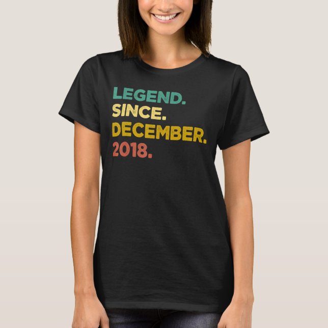 T-shirt 4 Ancienne légende depuis décembre 2018 4ème anniv (Devant)