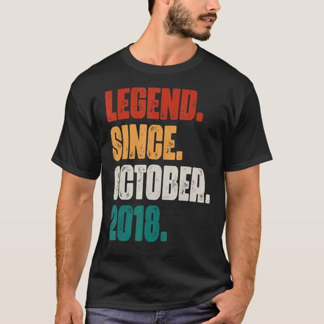 T-shirt 4 Ancienne légende depuis octobre 2018 4e annivers (Devant)