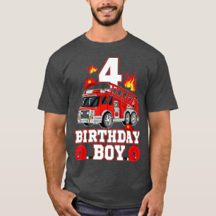T-shirt 4 Ans C'Est Mon 4ème anniversaire Garçon Feu Camio