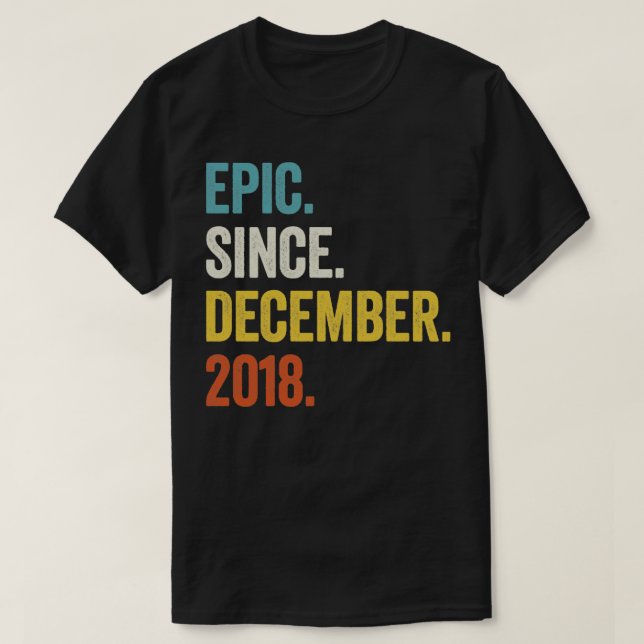 T-shirt 4 Ans Décembre 2018 4e Anniversaire6 (Design devant)