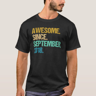 T-shirt 4 Ans Funny Awesome depuis Septembre 2018 4e