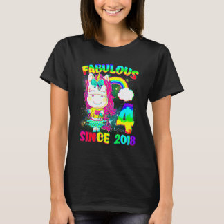 T-shirt 4 Ans Unicorn 4e Anniversaire Unicorn Girl Sinc