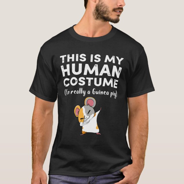 T-shirt 4 Ceci Mon costume humain Je suis vraiment guinéen (Devant)