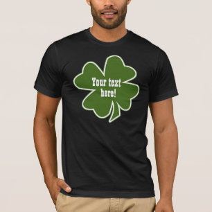 T-shirt 4 chanceux personnalisés trèfle de quatre feuill
