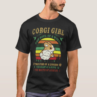T-shirt 4 Corgi L'Âme D'Une Sorcière Corgi