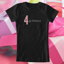 4 et fabuleux 4e anniversaire rose blanc noir