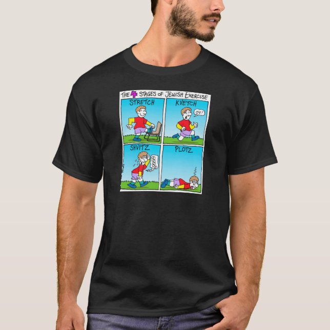 T-shirt 4 étapes d'exercice juif (Devant)