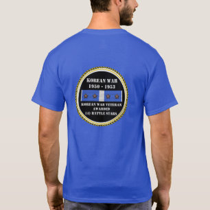 T-SHIRT 4 ÉTOILES DE BATAILLE VÉTÉRAN DE GUERRE CORÉEN