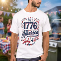 4 juillet 1776 rouge blanc et bleu