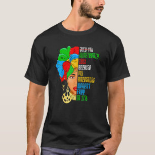 T-shirt 4 juillet 1865 parce que mes ancêtres n'étaient pa