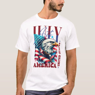 T-shirt 4 juillet American Eagle Sublimation-61904
