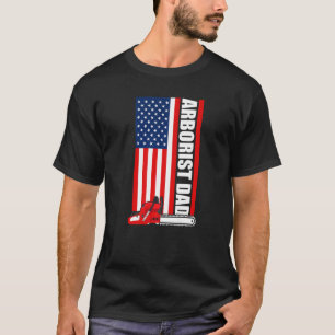 T-shirt 4 juillet Arboriste père arbre grimpeur scie à cha