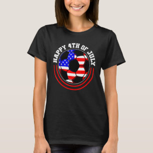 T-shirt 4 juillet balle de football Patriotic Pride Americ