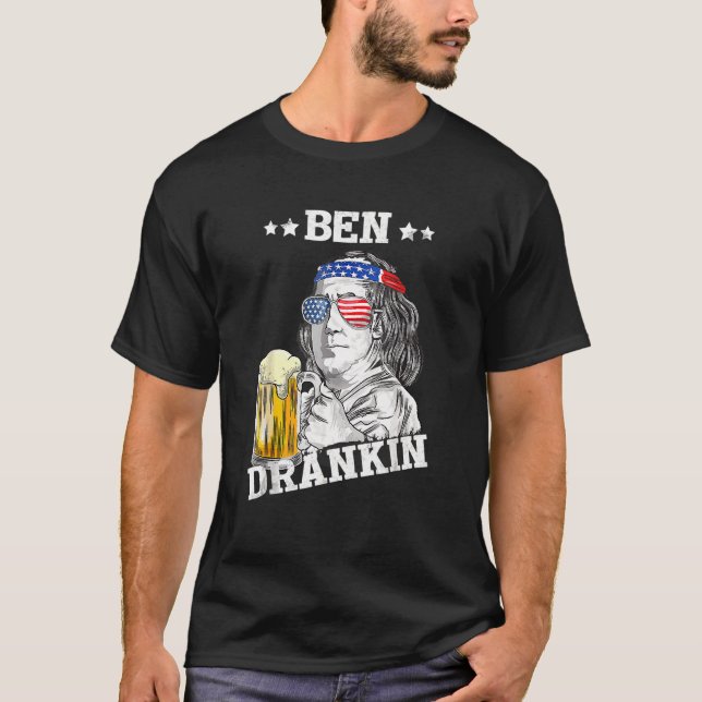 T-shirt 4 juillet Ben Drankin American (Devant)