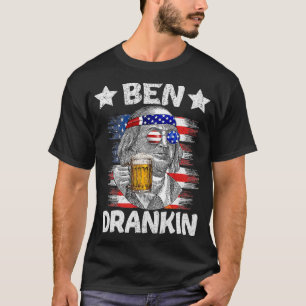T-shirt 4 juillet Ben Drankin Boit de la Bière Benjamin Fr