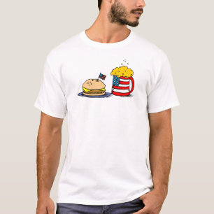 T-shirt 4 juillet Burger & bière