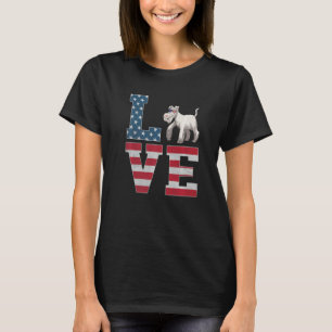 T-shirt 4 juillet Décor Patriotic Love Schnauzer Chien Ame