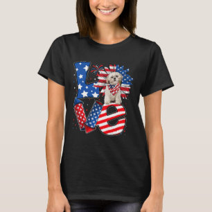 T-shirt 4 juillet Décor Patriotique Amour Shih Tzu Chien U