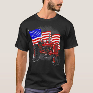 T-shirt 4 juillet Don Patriotique Farmer US Drapeau Farmer