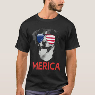 T-shirt 4 juillet drapeau américain Merica Entlebucher
