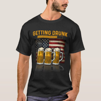T-shirt 4 juillet Drapeau De Beer Usa Se Déchirer S'Il Vou