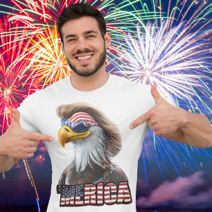 T-shirt 4 juillet drôle : American Bald Eagle et Mullet