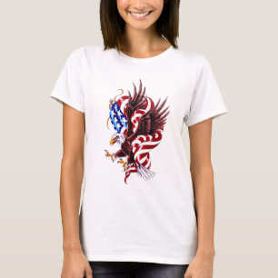T-shirt 4 juillet Eagle et illustration de drapeau