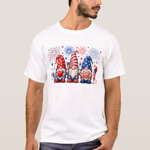 T-shirt 4 juillet États-Unis Drapeau américain Gnomes Patr