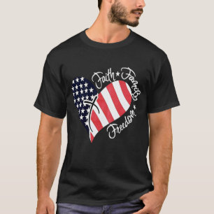 T-shirt 4 juillet Femmes Foi Liberté familiale